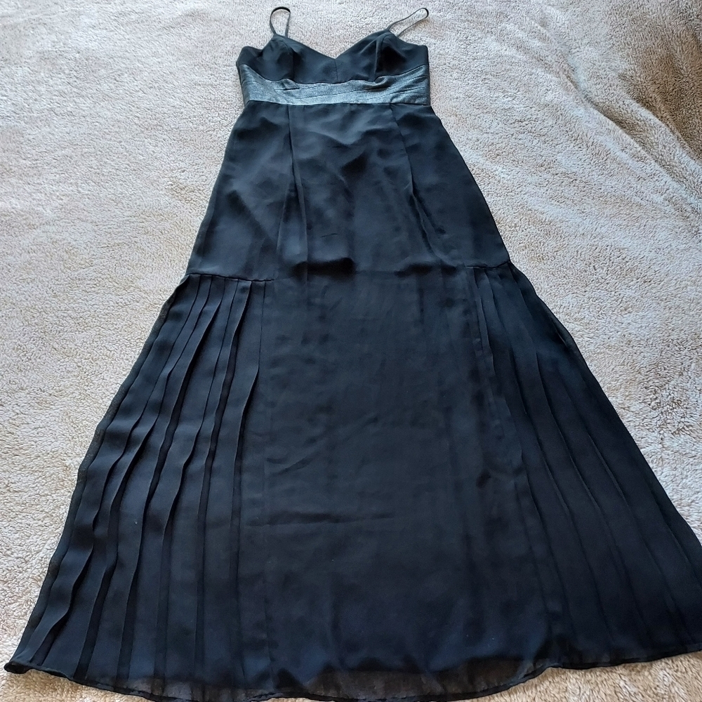 BCBGeneration Black Formal Maxi Shiffon Pleated Dress